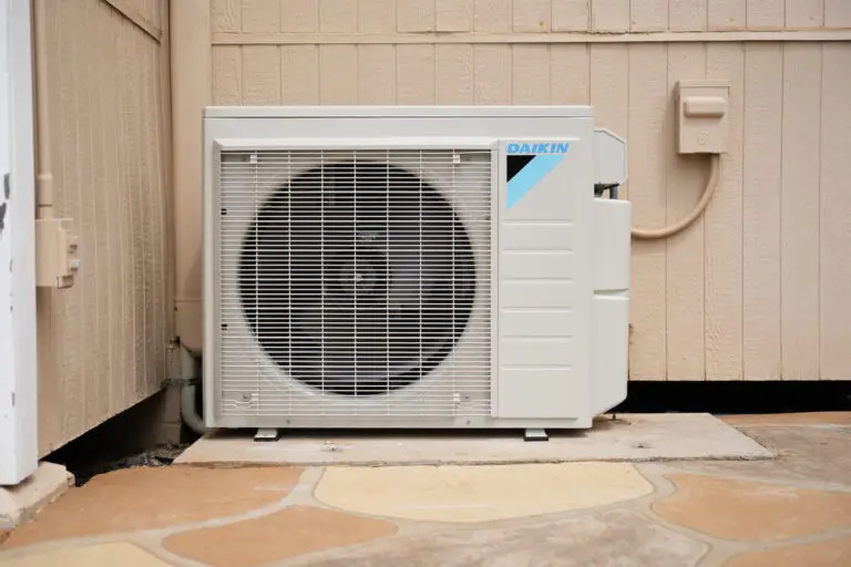 Daikin air conditioning unit set behind a home. ATTYX HVAC