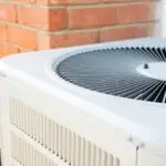 close up of a white hvac system/