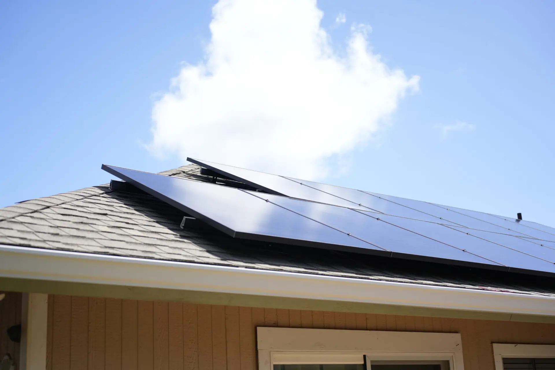 solar panels on a home